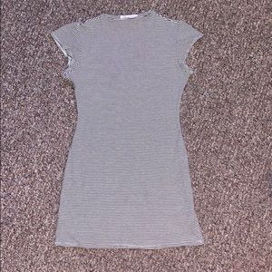 Bodycon Black and White Striped Minidress